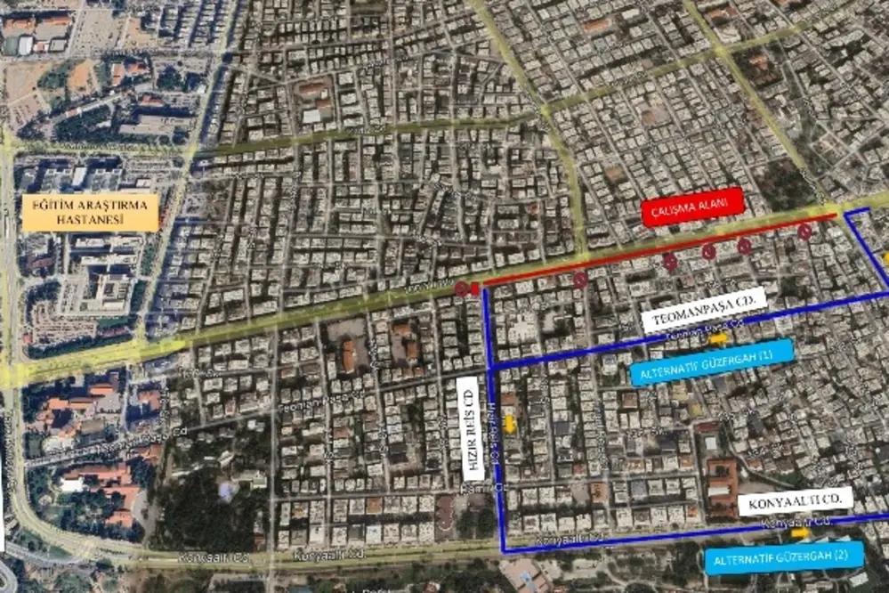 Antalya 100. Yıl Bulvarı'nda Asfalt Yenileme Çalışmaları Etaplar Halinde Sürüyor