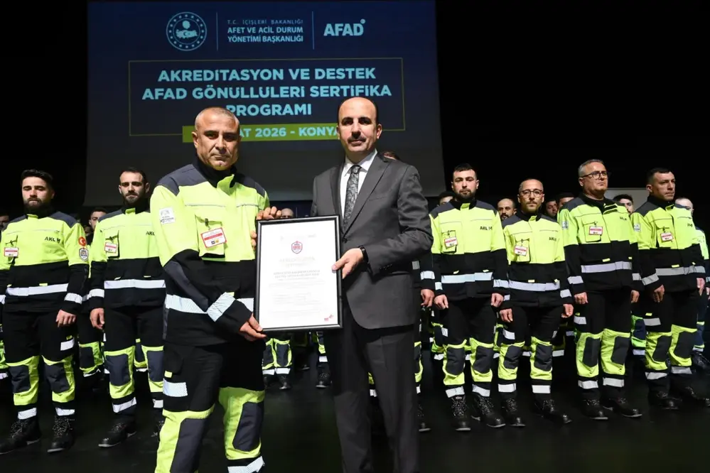 Konya'da AFAD Akreditasyon Sertifika Töreni Düzenlendi: 15 Ekip Akredite Edildi