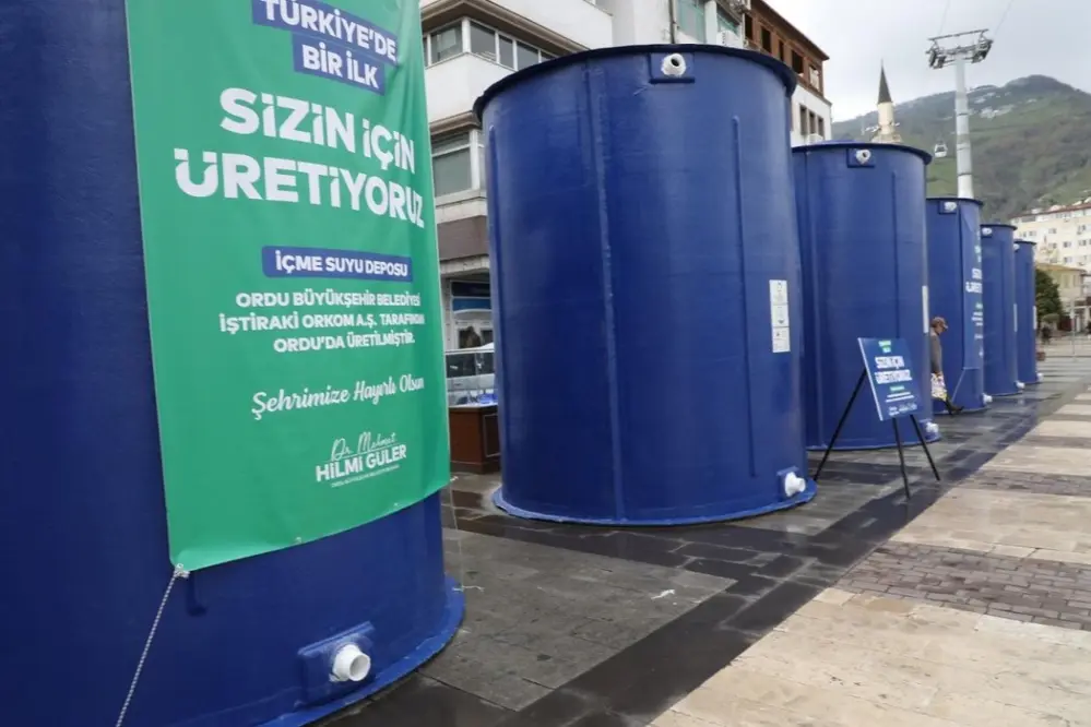 Ordu Büyükşehir Belediyesi 30 Ton Kapasiteli Fiberglas Su Depoları Üretiyor